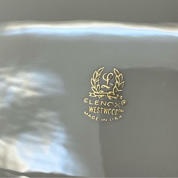 VTG Lenox Westwood Floral Oval Serving Dish Blue Pink Bohemian Fine China EUC - Picture 8 of 8